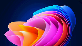 彩色抽象拉丝3D立体流体渐变