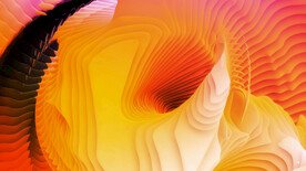 黄色抽象拉丝3D立体流体渐变