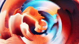 彩色抽象拉丝3D立体流体渐变