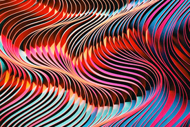 炫彩抽象拉丝3D立体流体渐变