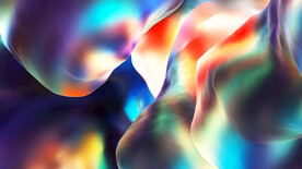 3d炫彩玻璃质感抽象科技线条