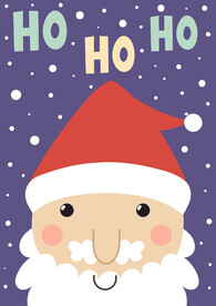 可爱卡通圣诞老人矢量无缝背景