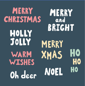 可爱卡通圣诞节字母矢量无缝元素