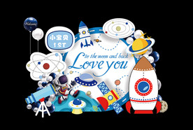 宇航员生日宴素材