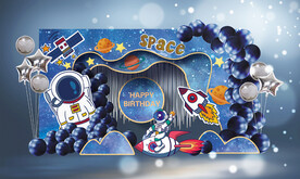 太空宇航员主题宝宝生日宴素材