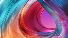 3d炫彩玻璃质感抽象科技线条