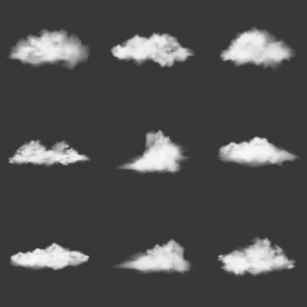 白色云朵白云烟雾