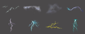 闪电闪光雷电打雷发光