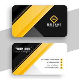 黄色名片模板