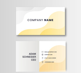 黄色商务名片