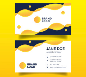 黄色时尚名片