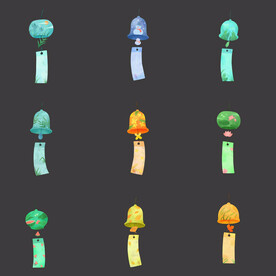 二次元风铃插画