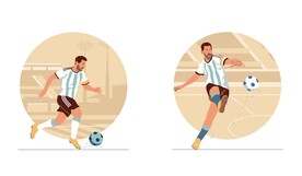 足球运动员插画