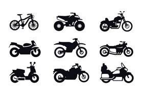 摩托车剪影