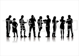 商务人物剪影矢量图片