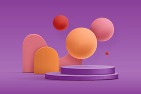 电商立体展台背景