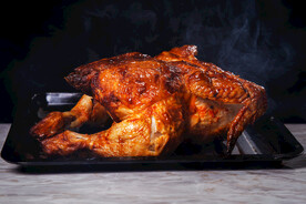 烤鸡美食图
