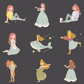 可爱二次元动漫女孩女生