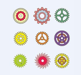 机械制造矢量齿轮片