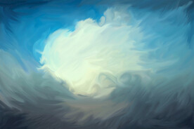 蓝色水彩数码印花油画背景纹理