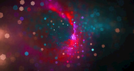 璀璨光影光斑粒子舞台背景