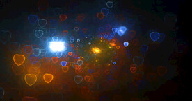 唯美爱心星光粒子舞台背景