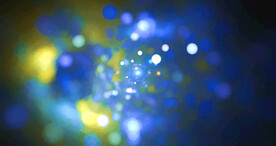 蓝色光影光斑粒子舞台背景