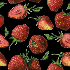 水彩草莓背景 