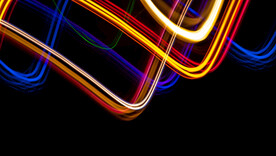 彩色发光光线抽象科技线条背景