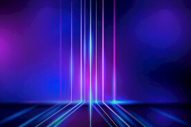 彩色发光光线抽象科技线条背景