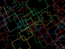 彩色发光几何抽象科技线条背景