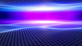 紫色发光光线抽象科技线条背景