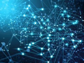 蓝色发光光线抽象科技线条背景