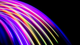 彩色发光光线抽象科技线条背景