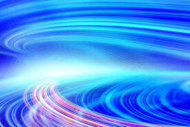 蓝色发光光线抽象科技线条背景