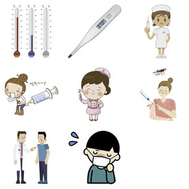 感冒发烧流感病毒打喷嚏感冒生病