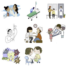 感冒发烧流感病毒打喷嚏感冒生病