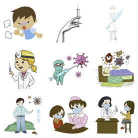 感冒发烧流感病毒打喷嚏感冒生病