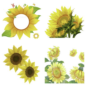 可爱卡通手绘向日葵太阳花