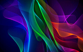 炫彩发光光线几何线条抽象背景
