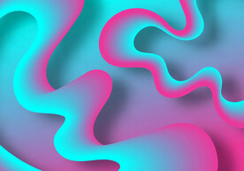 3d炫彩玻璃质感抽象科技线条