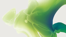 绿色抽象拉丝3D立体流体渐变