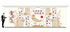 中式食堂文化墙模板