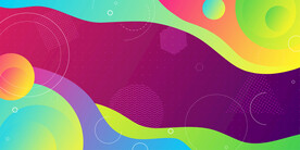 炫彩渐变抽象科技线条背景