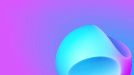 3d炫彩玻璃质感抽象科技图形