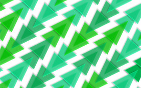 3d绿色玻璃质感抽象规则图形