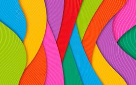 彩色渐变抽象科技线条背景