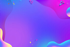 紫色渐抽象3D立体流体渐变