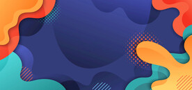 彩色渐抽象3D立体流体渐变