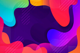 彩色渐抽象3D立体流体渐变